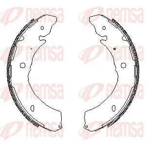 Колодка гальм. барабан. задн. REMSA 4549.00