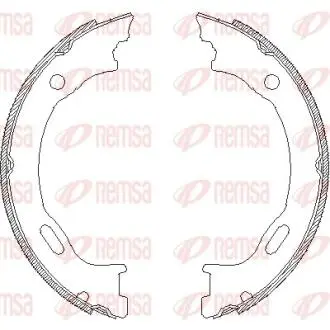 Тормозные колодки ручного тормоза REMSA 470701