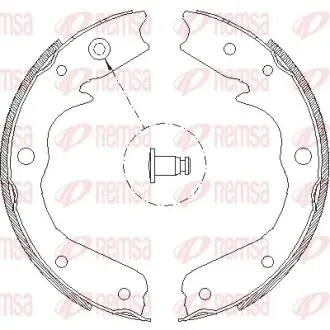 Тормозные колодки ручного тормоза REMSA 470900