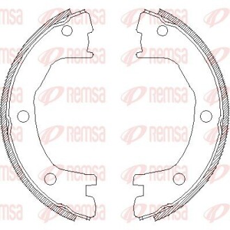 Тормозные колодки ручного тормоза REMSA 471200