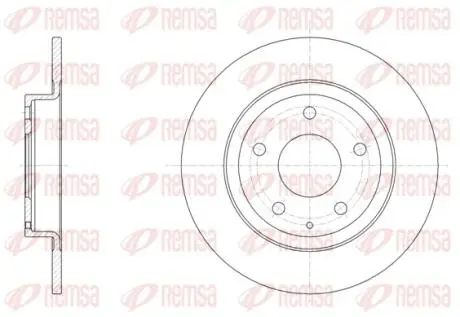 MAZDA Диск гальмівний задн. 6 12- REMSA 61519.00