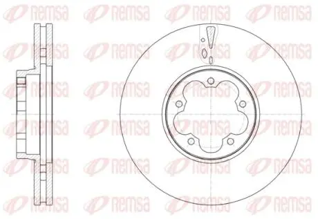 Диск тормозной (передний) Ford Transit 13-(RWD) (308х31) REMSA 6156810