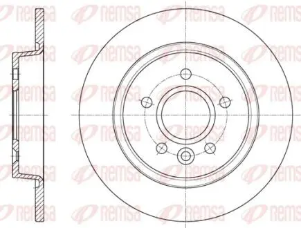 Диск гальмівний (задній) Ford C-max/Focus II/Volvo C30/C70/S40/V50 04-12/V40 12-(280x10.9) PRO REMSA 6159000