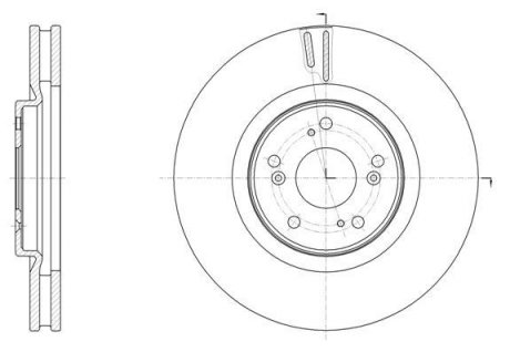 Диск тормозной (передний) Honda Accord VIII/IX 08- (320x32) REMSA 6160710