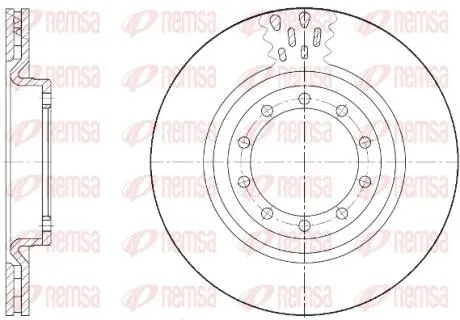 Диск тормозной (передний) Renault Mascott 99-10/Master II 3.0dCi 05- (290x22) REMSA 6167210