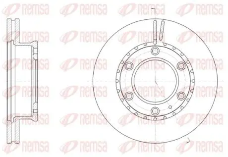 Фото диск гальмівний REMSA 61706.10 Диск гальмівний REMSA 61706.10