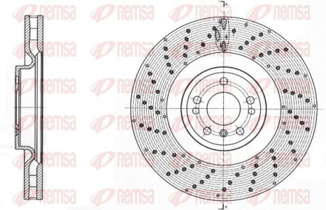 Диск гальмівний (передній) MB M-class (W166)/GL-class (X166) 12- (375x36) PRO+ REMSA 6176110