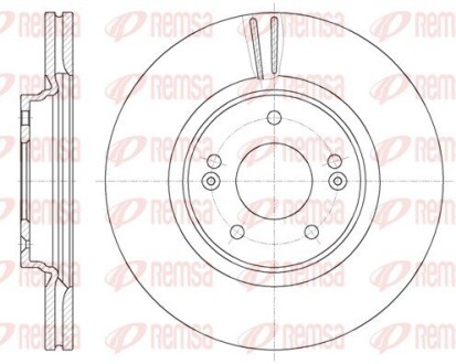 Диск тормозной (передний) Hyundai Tucson 15-/i30 17-/Kia Ceed 18-/Sportage 16- (305x25) (с покр..) REMSA 6178110