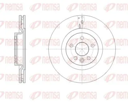 Диск гальмівний (передній) Land Rover Discovery Sport/Range Rover Evoque 2.0/2.2D 11- (325x30) REMSA 6178610