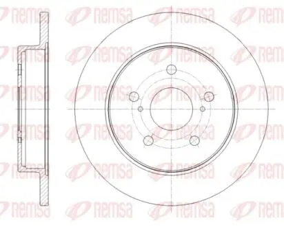 Диск гальмівний (задній) Toyota Camry 2.0-3.5 16V 17- (281x12) REMSA 6179500