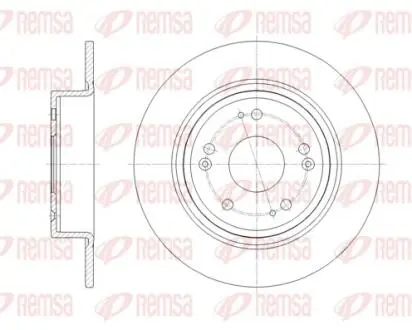 Диск гальмівний (задній) Honda Accord VIII 08-(282x9) REMSA 6181100