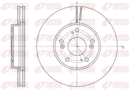 Диск тормозной (передний) Honda Civic IX 12- (293x25) REMSA 6210710