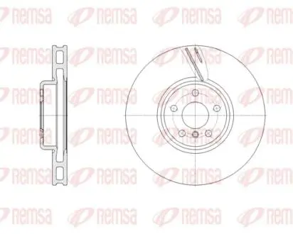 Диск гальмівний (передній) BMW 5 (G30/F90)/7 (G11/G12) 15- (348x36) (R) PRO+ REMSA 6212711