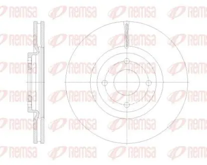 FORD Диск гальмівний передній ECOSPORT 1.0-1.5 13- REMSA 62531.10