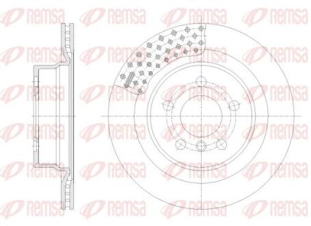 Диск тормозной (задний) BMW 3 (G20/G80/G28) 18-/4 (G22/G82) 20- (300x20) PRO+ REMSA 6255110