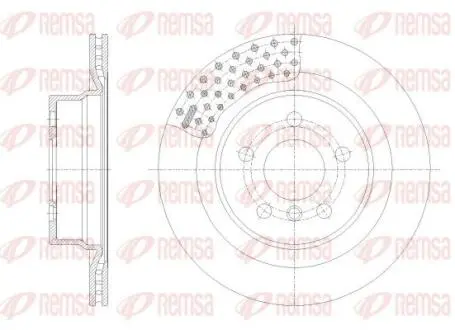 Диск тормозной (задний) BMW 3 (G20/G80/G28) 18-/4 (G22/G82) 20- (300x20) PRO+ REMSA 6255110