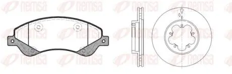 Комплект: 2 диска+ 4 колодки гальмівних REMSA 81251.00