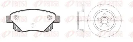 Комплект: 2 диска+ 4 колодки тормозных REMSA 81252.01