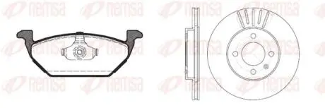 Комплект тормозов, дисковый тормозной механизм REMSA 863303