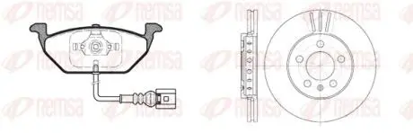 Комплект тормозной передн. AUDI A3 96-;SEAT TOLEDO 98-;SKODA FABIA 99-,OCTAVIA (выр-во) REMSA 8633.10