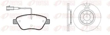 Fiat К-кт гальм. колодки + диски Doblo 1.3JTD 1.9JTD 1.4i 05- REMSA 8858.01