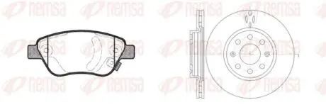 OPEL К-кт гальмівні колодки + диски передні Corsa 06 - REMSA 8858.02 (фото 1)