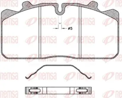 Тормозные колодки, дисковый тормоз.) REMSA JCA65800