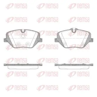 Колодки тормозные (передние) BMW 2 (U06) 21-/5 (G60) 23-/X1 (U11) 22- REMSA X203100