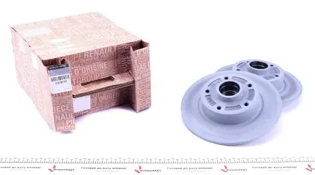 Диск тормозной задний (2шт) со ступичным подшипником 238x8mm Megane III RENAULT 432008191R