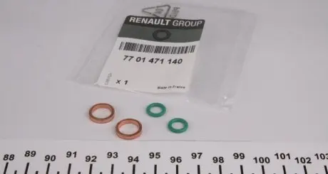 Комплект колец уплотнительных масляной системы турбины RENAULT 77 01 471 140