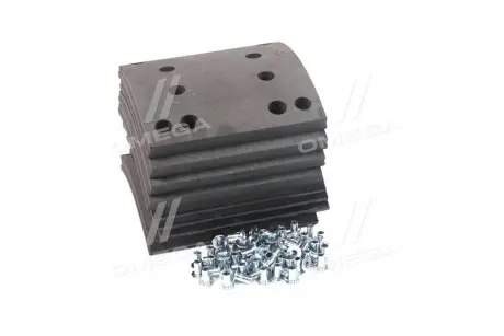 Фото накладка тормозов. (компл. на ось) из заклеп. 410x183 1-й рем.. MAN F2000, F90, TGA, MB ACTROS RIDER RD 19495Rem1 Накладка тормозов. (компл. на ось) из заклеп. 410x183 1-й рем.. MAN F2000, F90, TGA, MB ACTROS RIDER RD 19495Rem1