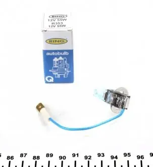 Автолампа H3 12V 55W PK22s Ice Blue (1шт) Ring R353