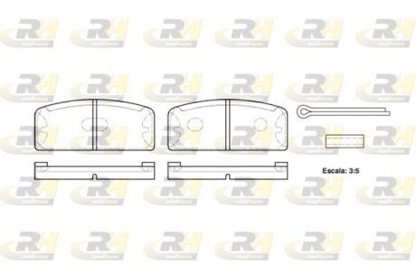 Тормозные колодки, дисковый тормоз.) ROADHOUSE 202000