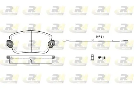 Тормозные колодки, дисковый тормоз.) ROADHOUSE 202402