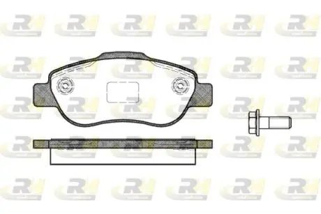Тормозные колодки, дисковый тормоз.) ROADHOUSE 2110000