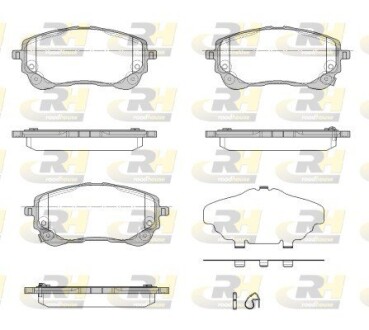 Колодки гальмівні (передні) Toyota Corolla 1.6VVTi/1.8VVTi Hybrid 19- ROADHOUSE 2185802