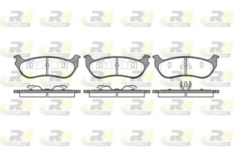 Фото 1 - гальмівні колодки, дискове гальмо (набір) ROADHOUSE 262875 Гальмівні колодки, дискове гальмо (набір) ROADHOUSE 262875 (фото 1)