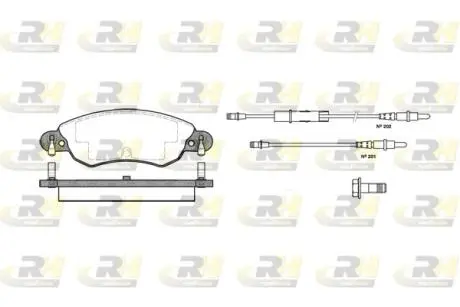 Гальмівні колодки, дискове гальмо (набір) ROADHOUSE 282904