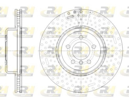 Диск гальмівний (передній) BMW 3 (F30/F80)/4 (F32/F82) 11-18 (370x30) ROADHOUSE 6165110 (фото 1)