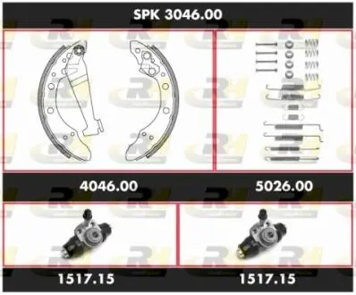 Комплект гальм, барабанний гальмівний механізм ROADHOUSE SPK304600