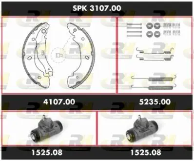 Комплект гальм, барабанний гальмівний механізм ROADHOUSE SPK310700
