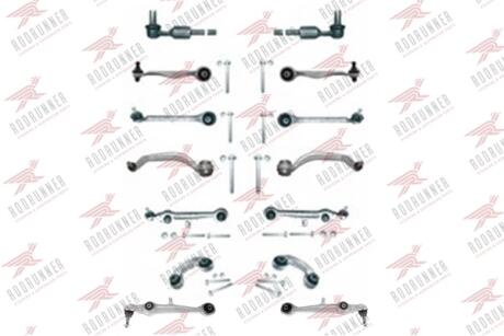 Комплект важелів підвіски (передньої) Audi A4 94-00/A6 97-05/VW Passat B5 00-05 (тонкий палец/повний) RODRUNNER KTA577T