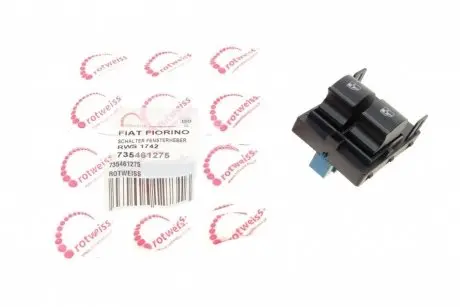 Кнопка стеклоподъемника Fiat Fiorino/Qubo 1.3D/1.4 CNG 07- ROTWEISS 735461275