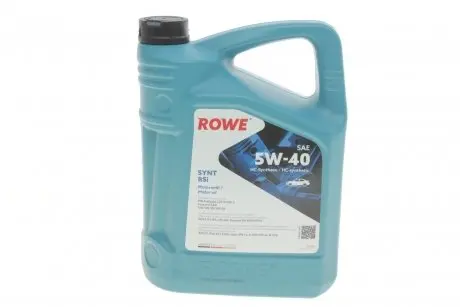 Олива 5W40 HIGHTEC SYNT RSi (5L) (MB 229.3/226.5/Porsche A40/VW 502 00/505 00/RN 0700/0710) Rowe 20068-0050-99