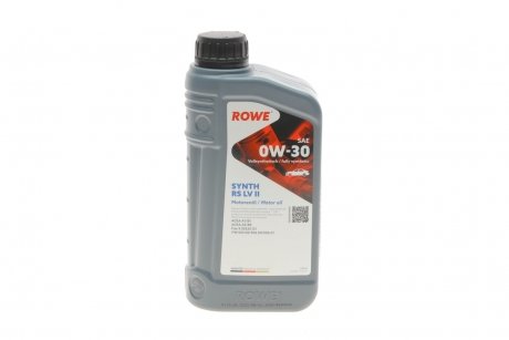 Олива 0W30 HIGHTEC SYNTH RS LV II (1L) (VW 503 00/506 00/506 01/Fiat 9.55535-G1) (ACEA A1/B1/A5/B5) Rowe 20069-0010-99 (фото 1)