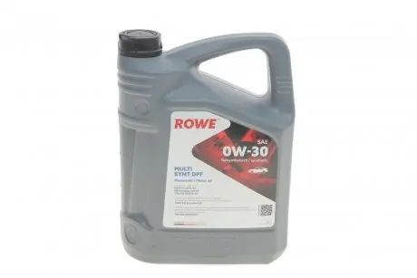 Олива 0W30 HIGHTEC MULTI SYNT DPF (5L) (MB 229.52/VW 504 00/507 00/BMW LL-04) (ACEA C3) Rowe 20112-0050-99