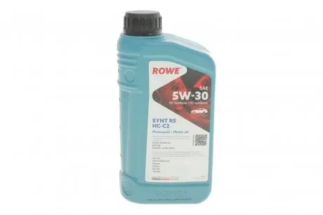 Олива 5W30 HIGHTEC SYNT RS HC-C2 (1L) (PSA B71 2290-2014/Fiat 9.55535-S1) (ACEA A5/B5,C2) Rowe 20113-0010-99