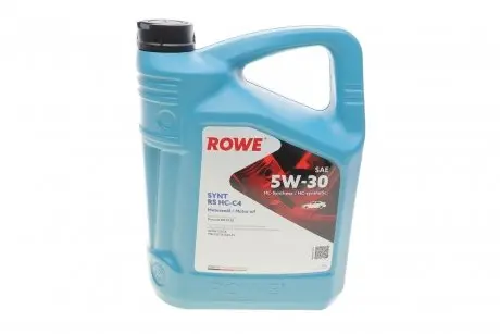 Олива 5W30 HIGHTEC SYNT RS HC-C4 (5L) (RN 0720/MB 229.51/MB 226.51) (ACEA C3,C4) Rowe 20121-0050-99