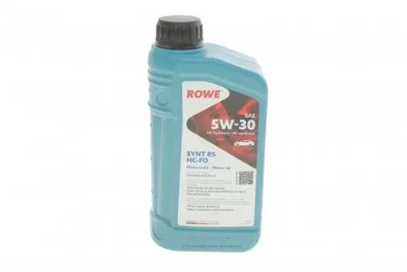 Олива 5W30 HIGHTEC SYNT RS HC-FO (1L) (WSS-M2C913-D/ILSAC GF-3/-4/RN 0700/18-1811 S1/STJLR.03.5003) Rowe 20146-0010-99