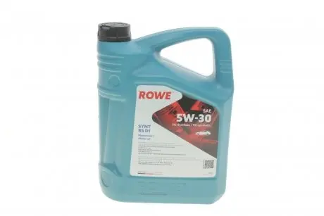 Олива 5W30 HIGHTEC SYNT RS D1 (5L) (Ford WSS-M2C945-A/929-A/946-A/GM dexos1 Gen 2/GM 6094M/4718M) Rowe 20212-0050-99